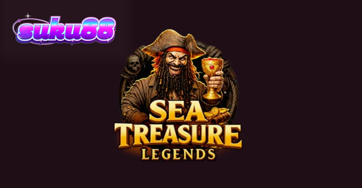 Tampilan visual slot Sea Treasures Legend dengan tema bajak laut